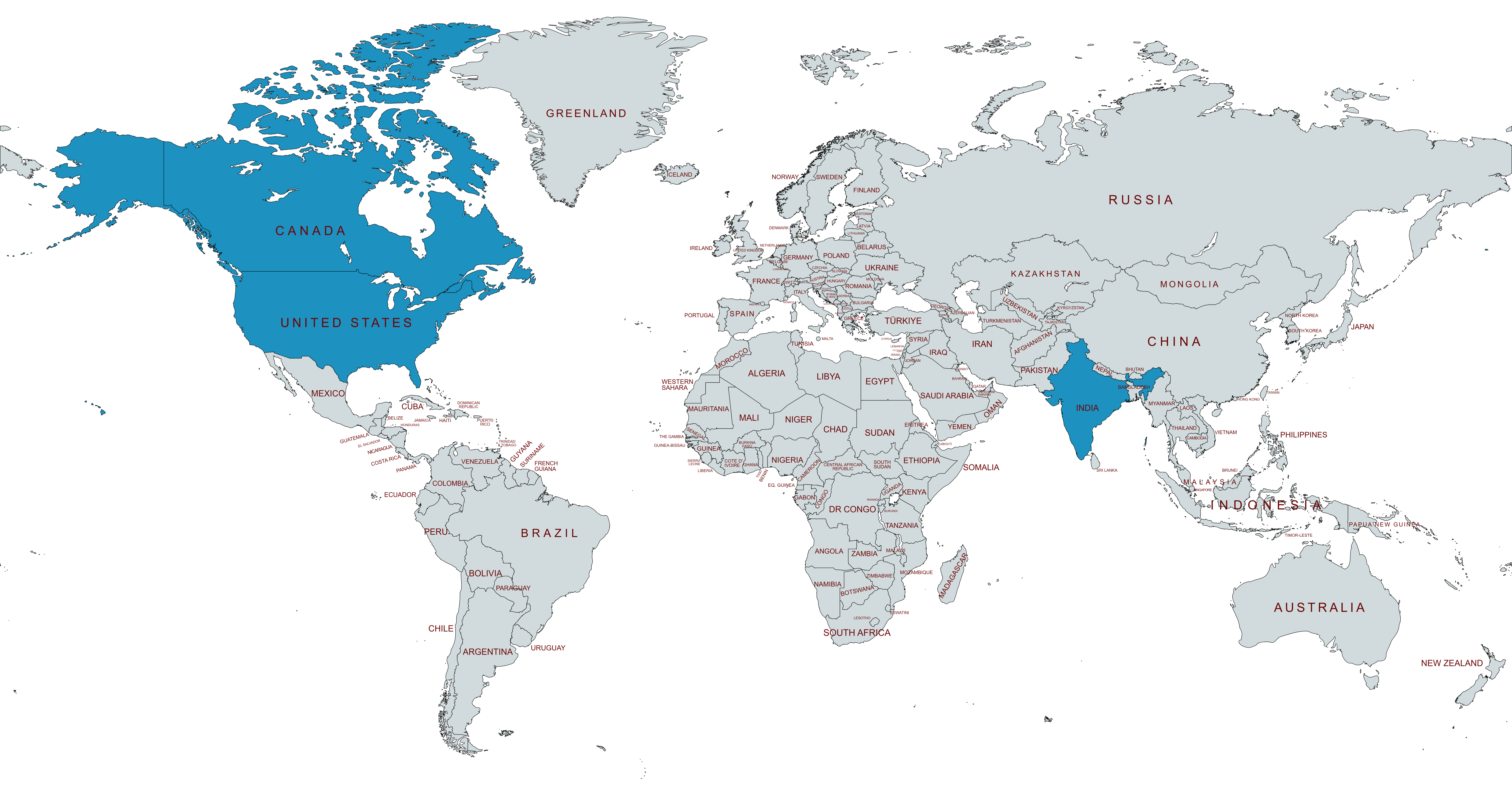 India Map showing HRP Infra Offices